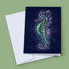 Seahorse Card, Seahorse Art Card, Wildlife Art Card, Birthday Card, Thank You