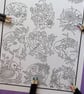 Miniature Wildlife A4 Colouring Page Printable JPG by S Godwin Studio - Image 3