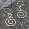 Sterling silver spiral earrings 