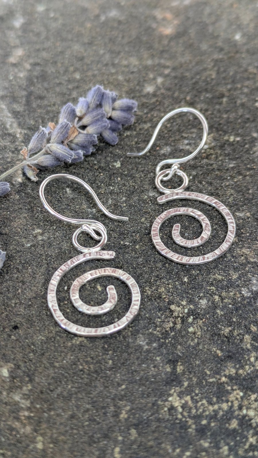 Sterling silver spiral earrings 