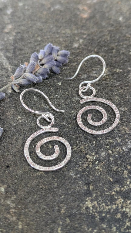 Sterling silver spiral earrings 