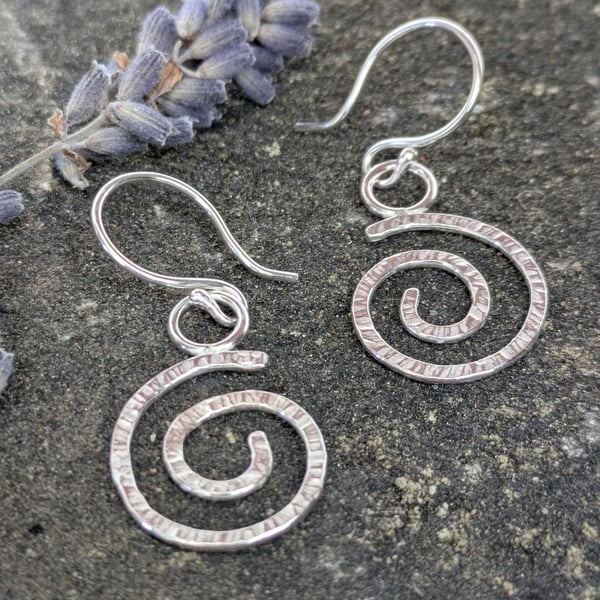 Sterling silver spiral earrings 