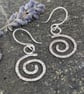 Sterling silver spiral earrings 