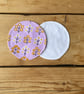 Fabric Coasters, 4 Set, Handmade Coasters, Cotton Coasters. Floral-COAST-13 - Image 2