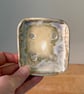 Handmade ceramic soap dish, self draining rectangular soap dish