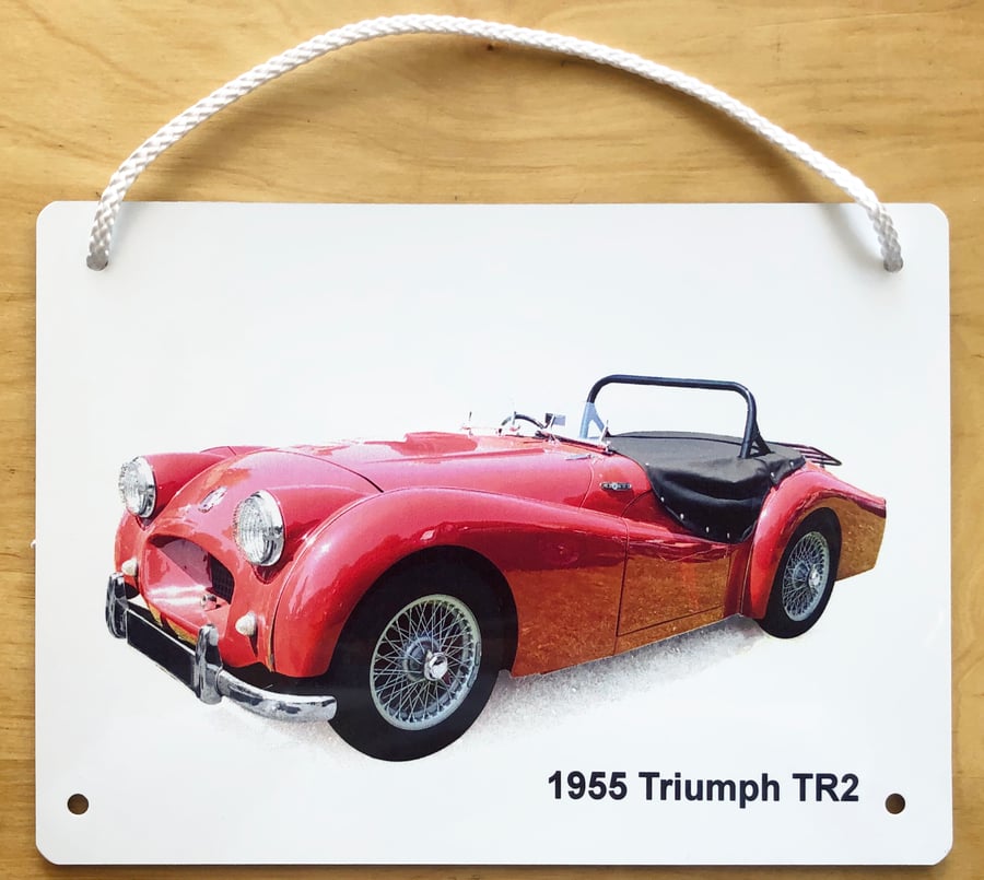 Triumph TR2 1955 - Aluminium Plaque - A5 or 203x304mm