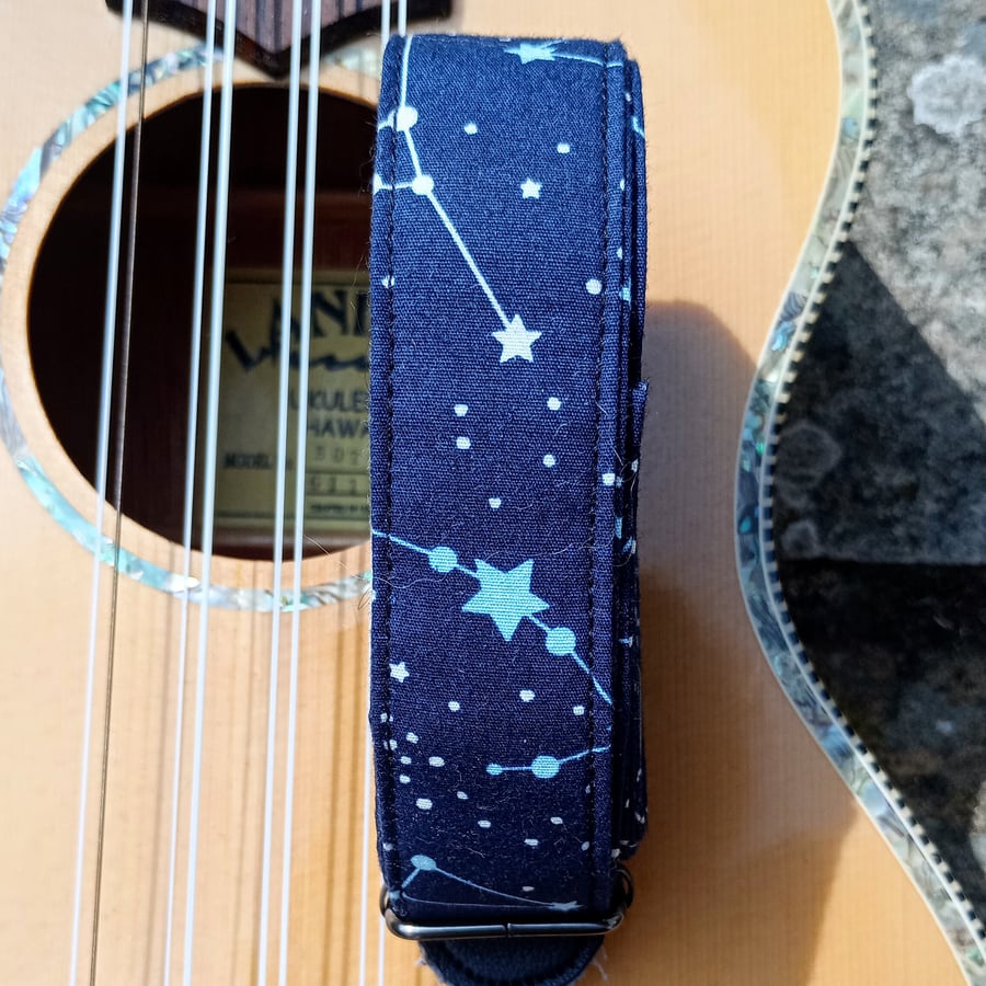 Handmade constellations ukulele neck strap 