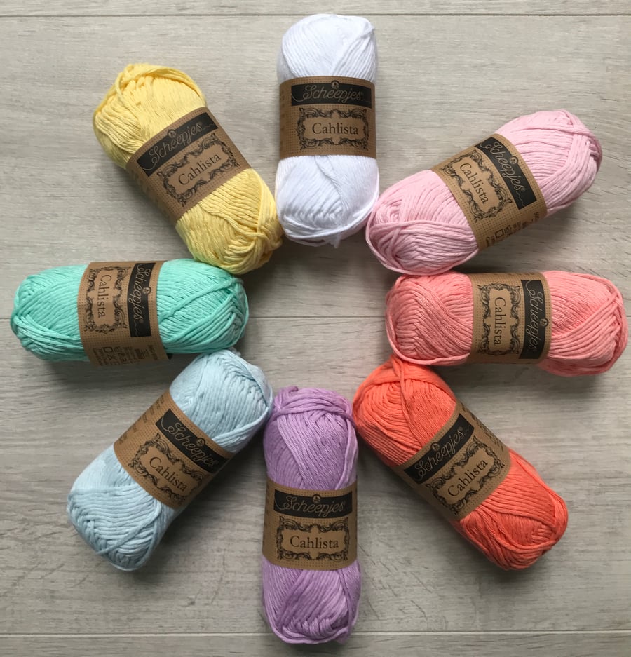Scheepjes Cahlista Pastels Colour Pack - ideal for crochet projects