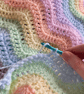 Rainbow Crochet Baby Blanket - Handmade - Pastel Nursery Decor - Baby Girl - Image 4
