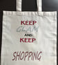 Organic Cotton tote bag with slogans on reusable, washable tote bag. - Image 1