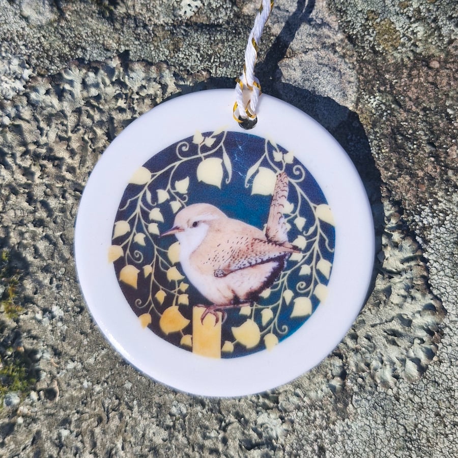 King of the Birds Ceramic Hanging Bauble 