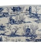 Blue Toile Make Up Bag, Toiletry Bag, Cosmetic Bag