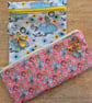 Handmade Set of 2 Cinderella Inspired Zip Pouches