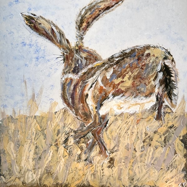 Into The wilderness - Giclee Art Collage Hare Print