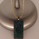 Green Harris Tweed pendant 