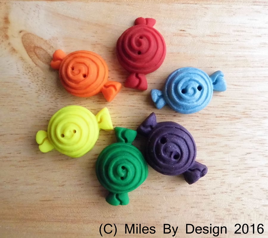 Handmade Polymer Clay Sweet Buttons