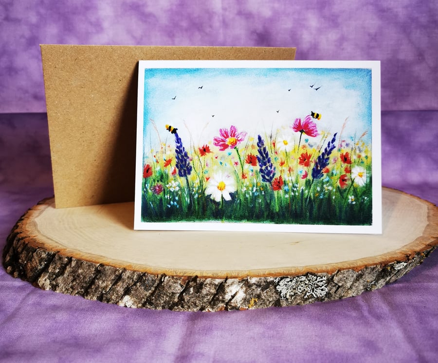 GC11  A6 Summer Meadow any occasion greeting card
