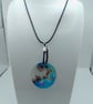 Round crystallised fish pendant necklace - Image 2