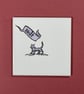 'Feels Familiar' (Set 2 - Lilac)  ceramic coaster or decorative tile set. - Image 3