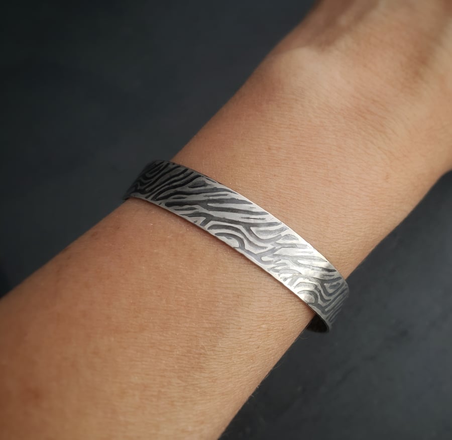 Cuff Bracelet in oxidised silver from Balance Me range