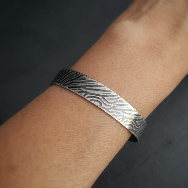 Cuff Bracelet in oxidised silver from Balance Me range