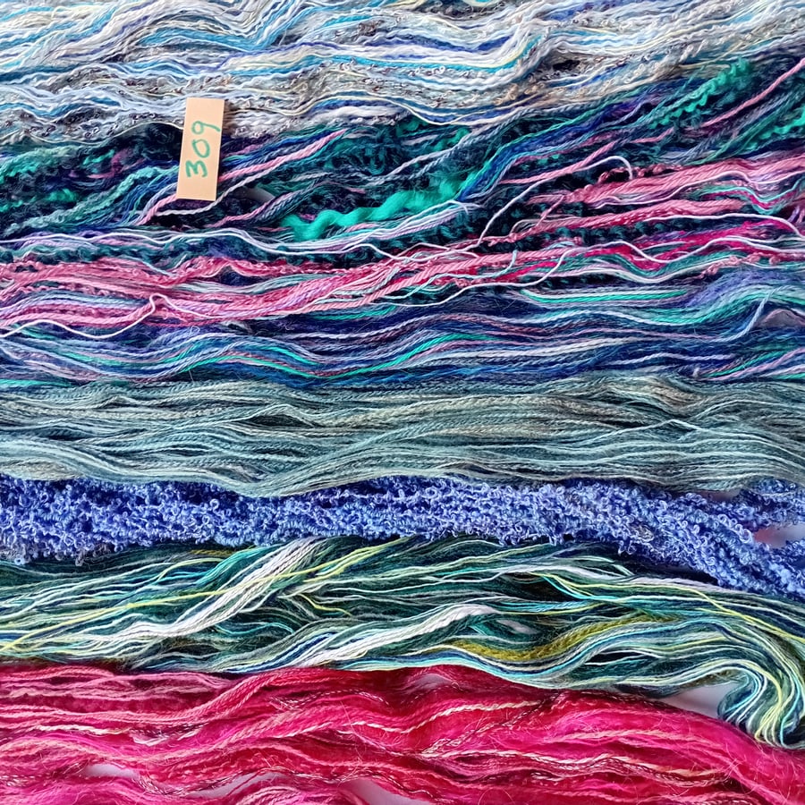 Inspiration thread bundle for creative yarn crafts and textile arts