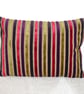 Velvet Cushion Cover Stripes Purple Pink Green Pillow Cover 20"x12" 50x30cm