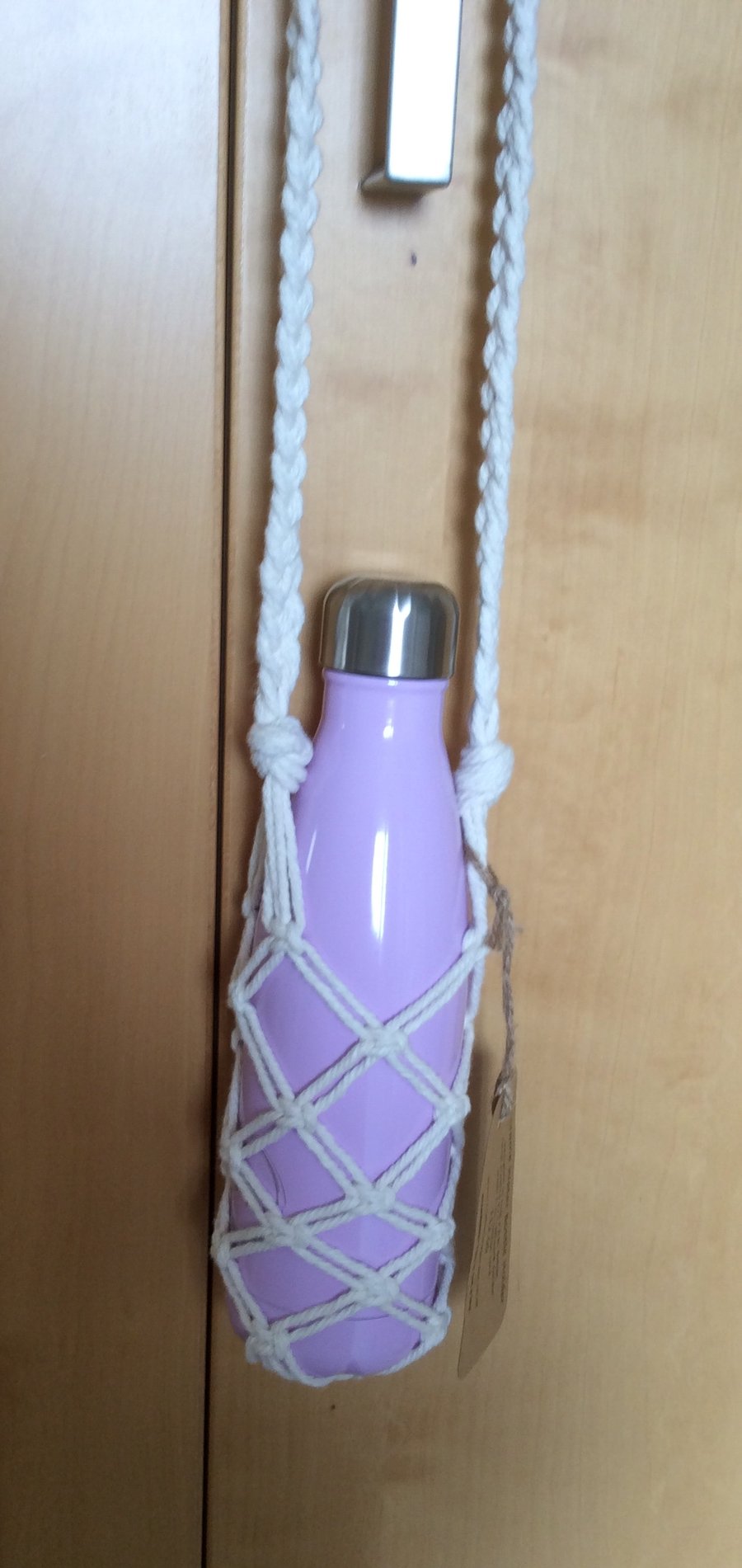 Macrame Water Bottle Holder - Natural