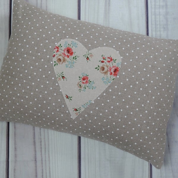 Linen Heart Cushion