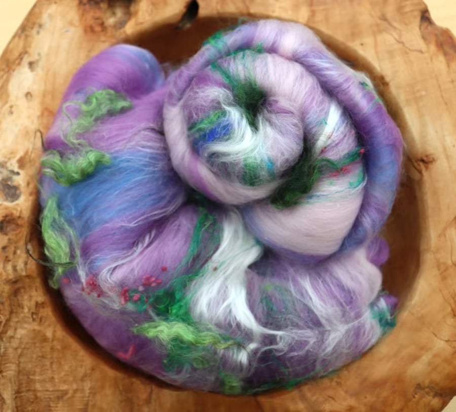 50g Waterlilies Art Batt for Spinning & Felting