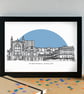 Bath Skyline Art Print - Image 3