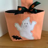 Halloween Fabric Basket, Halloween Bag, Trick or Treat Bag, Childrens Bag