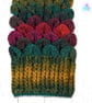 Crochet gloves. Red gold and green dragon scale gloves. Fingerless gloves. - Image 6