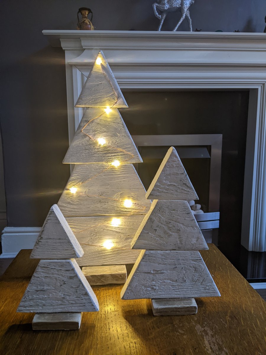 Weathered Wood Christmas Trees, Set of 3