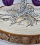 Small Wire Tree with Purple Synthetic Lava Beads on a Wooden Base - Image 7