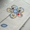 embroidered fabric bookmark - for macmillan