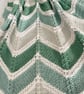 Shades of green baby blanket 100% cotton - Image 5
