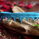 Macrame Anklet in Turquoise Boho style, festival