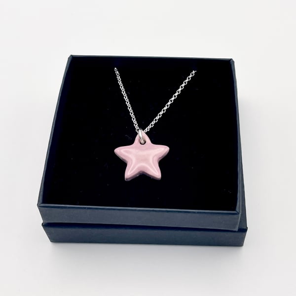 NEW! Pastel purple porcelain star pendant