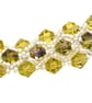 Beaded bracelet made with two colour green Swarovski crystals  - Image 3