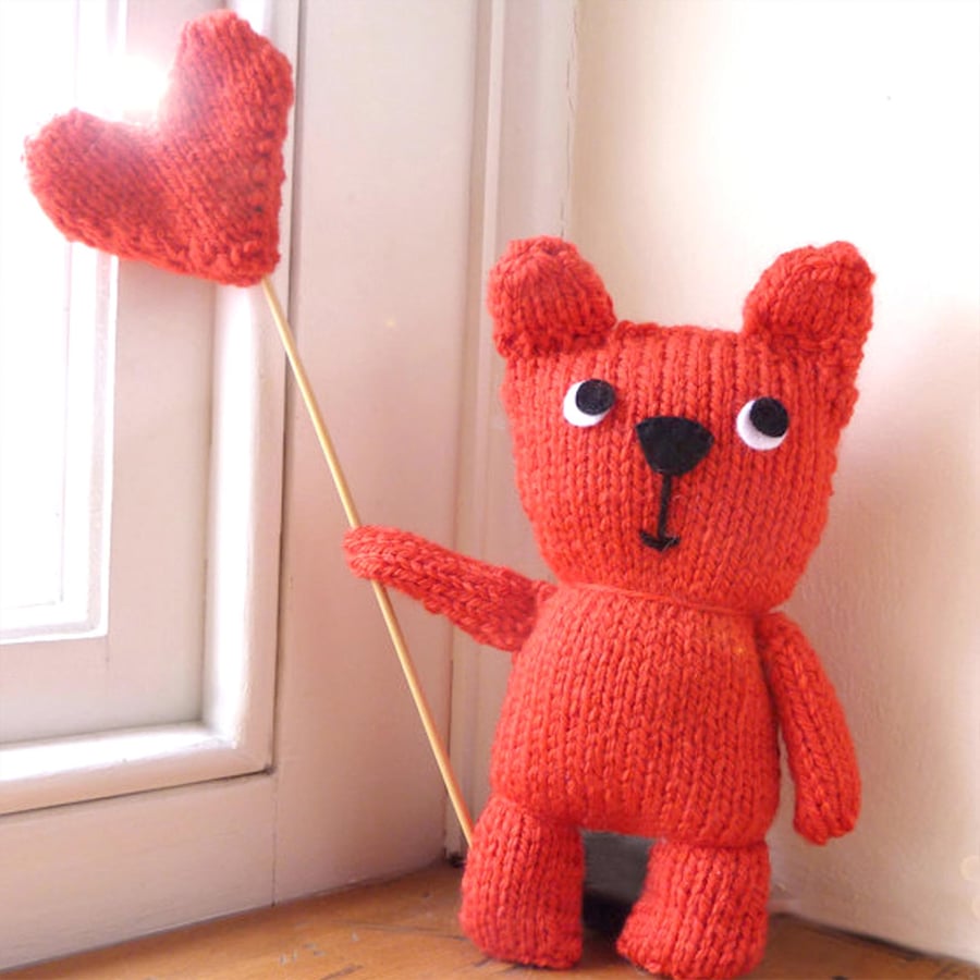 Red Teddy Bear Knitting Kit