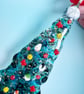 Large Fused Glass Blue Christmas Tree - Folksy