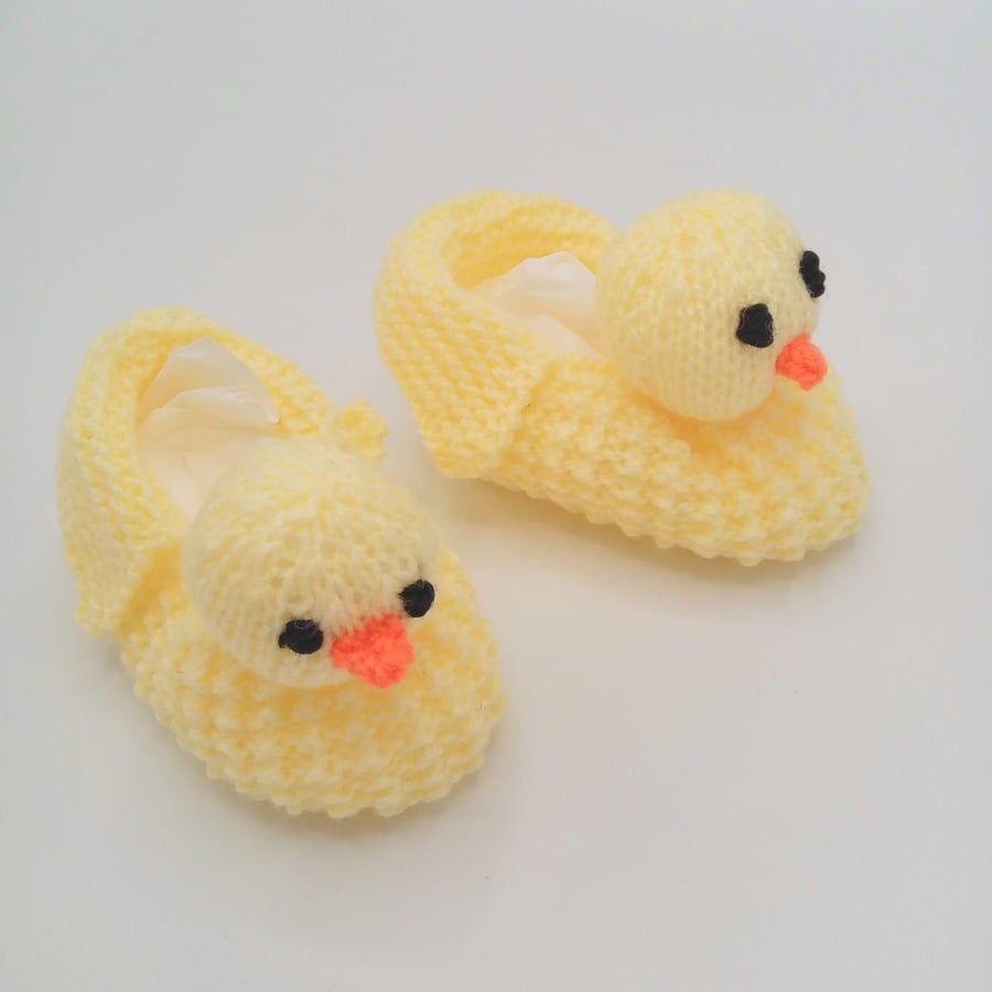 Baby's Novelty Yellow Duck Shoes, 3-9 Months Shoes, Baby Shower Gift, Baby Gift 