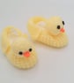 Baby's Novelty Yellow Duck Shoes, 3-9 Months Shoes, Baby Shower Gift, Baby Gift  - Image 1
