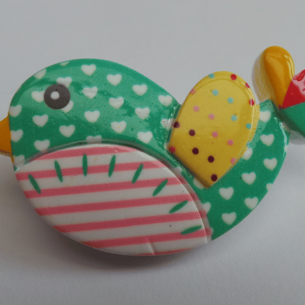 Lovely resin Bird brooches - 8 different colours