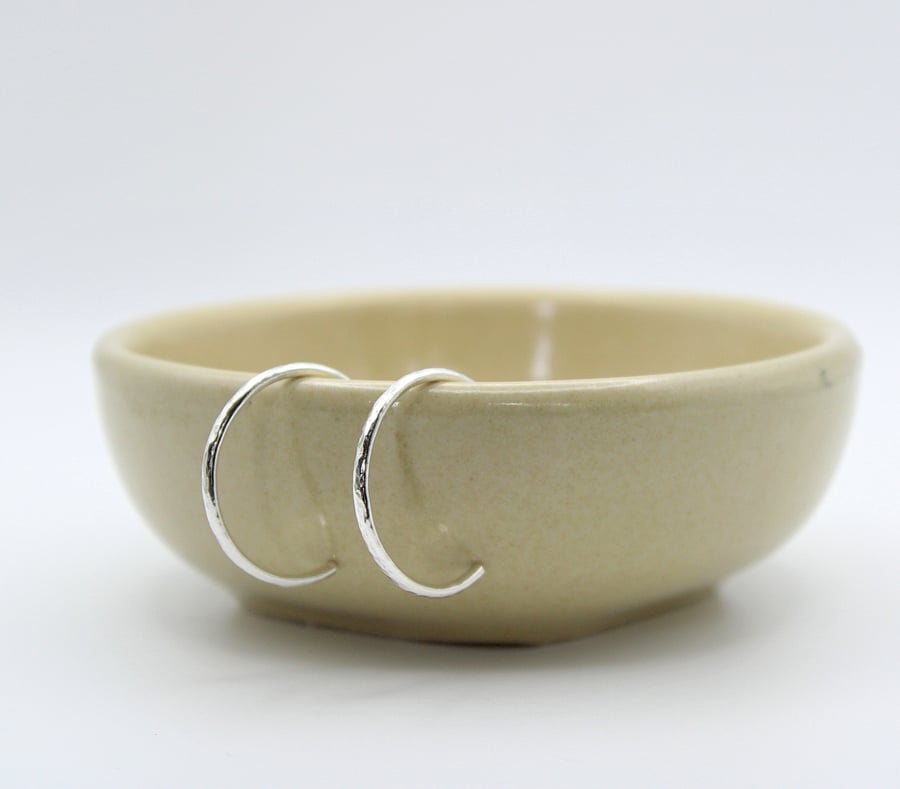 Sterling Silver Large Slimline Hoop