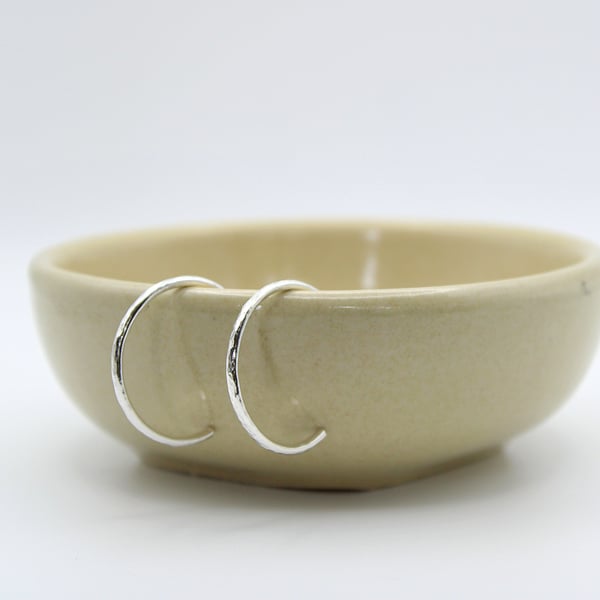 Sterling Silver Large Slimline Hoop