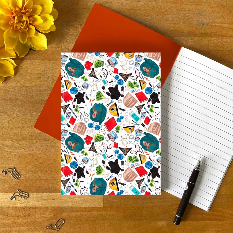 Bridget Jones’s Diary A5 Lined Notebook – Hand-Drawn 90s Rom-Com Journal