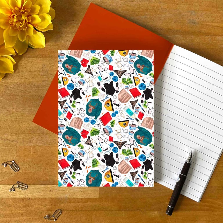 Bridget Jones’s Diary A5 Lined Notebook – Hand-Drawn 90s Rom-Com Journal