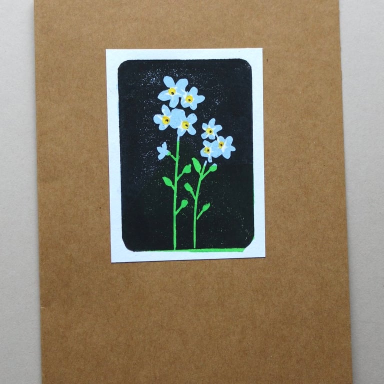 Spring Flowers Forget-me-not Card